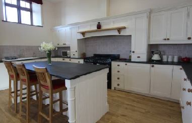 The island kitchen with slate worktops