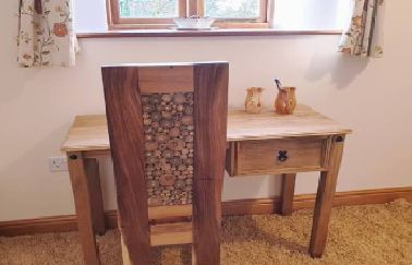 The snug with television and desk